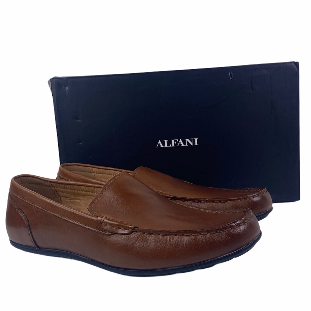 Alfani Holden Slip On Dark Tan Loafer Shoes